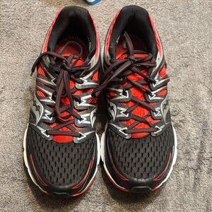 Saucony Red and Black Athletic Shoes